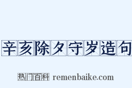 辛亥除夕守岁造句是什么意思的图片